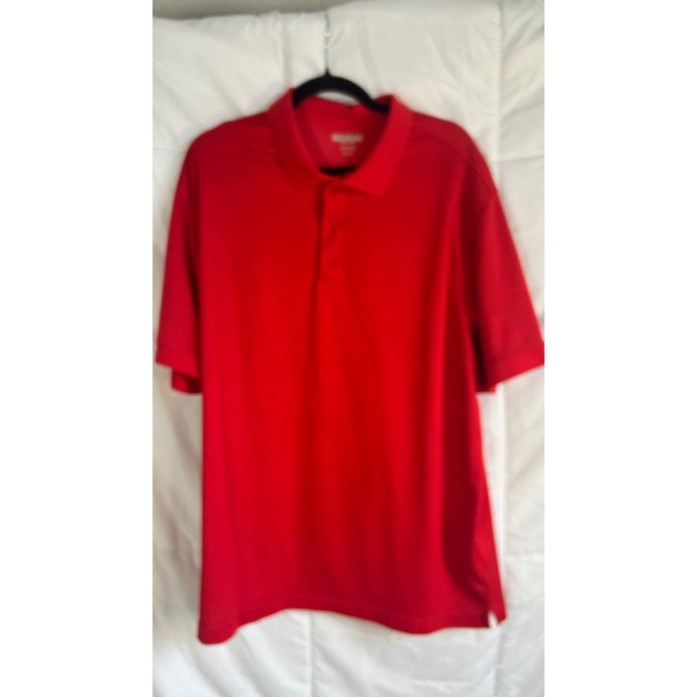 REDHEAD Men's Red Polo Shirt Short Sleeve 2XL‎ Polyester